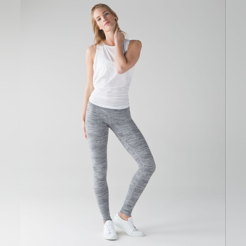 Lululemon Wunder Under Pant III Space Dye Camo Seal Grey Deep Coal 25" Size 6